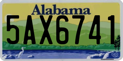 AL license plate 5AX6741