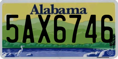 AL license plate 5AX6746