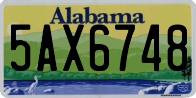 AL license plate 5AX6748
