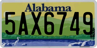 AL license plate 5AX6749