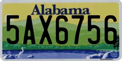 AL license plate 5AX6756