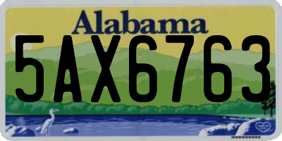 AL license plate 5AX6763