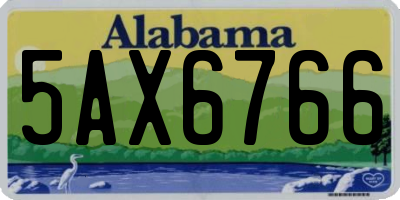 AL license plate 5AX6766