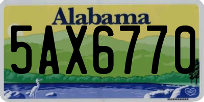 AL license plate 5AX6770