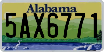 AL license plate 5AX6771