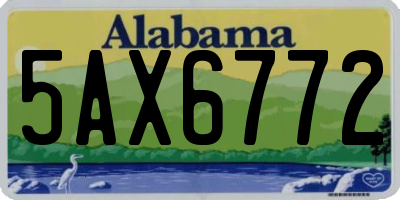 AL license plate 5AX6772