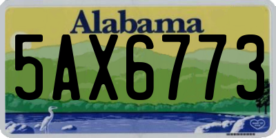 AL license plate 5AX6773