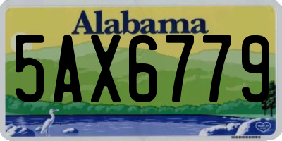 AL license plate 5AX6779