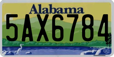 AL license plate 5AX6784