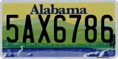 AL license plate 5AX6786