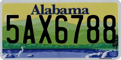 AL license plate 5AX6788