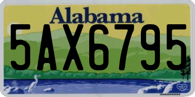 AL license plate 5AX6795