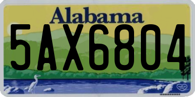 AL license plate 5AX6804