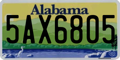 AL license plate 5AX6805