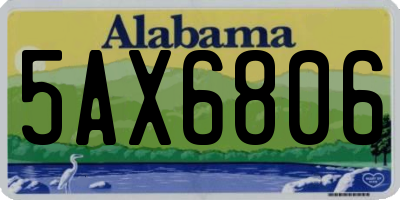 AL license plate 5AX6806
