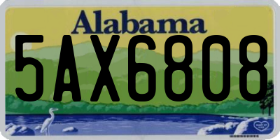 AL license plate 5AX6808