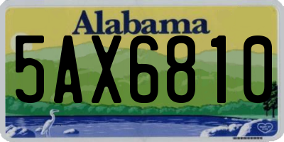 AL license plate 5AX6810