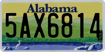 AL license plate 5AX6814