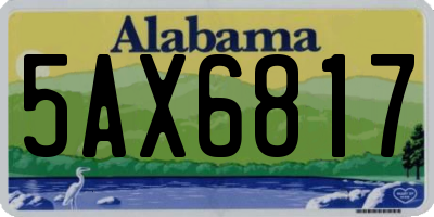 AL license plate 5AX6817