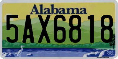 AL license plate 5AX6818