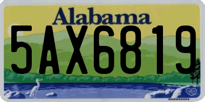 AL license plate 5AX6819