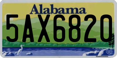 AL license plate 5AX6820