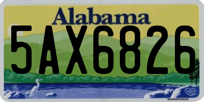 AL license plate 5AX6826