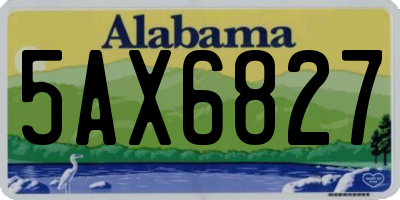 AL license plate 5AX6827