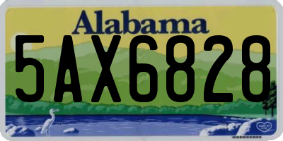 AL license plate 5AX6828