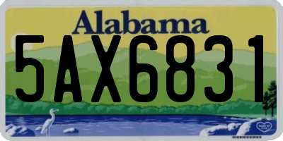 AL license plate 5AX6831