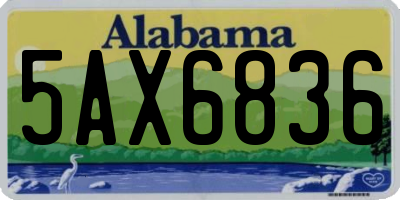 AL license plate 5AX6836