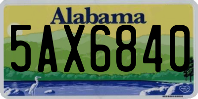 AL license plate 5AX6840