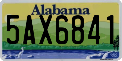 AL license plate 5AX6841