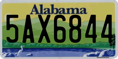 AL license plate 5AX6844