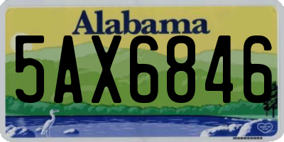 AL license plate 5AX6846