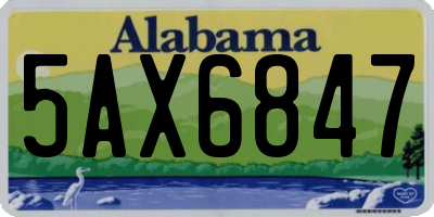 AL license plate 5AX6847