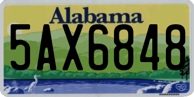 AL license plate 5AX6848