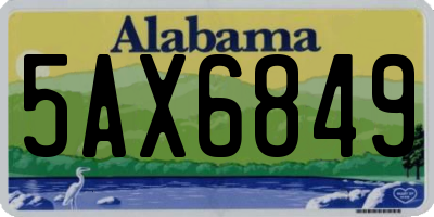 AL license plate 5AX6849