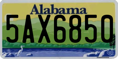 AL license plate 5AX6850