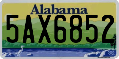 AL license plate 5AX6852