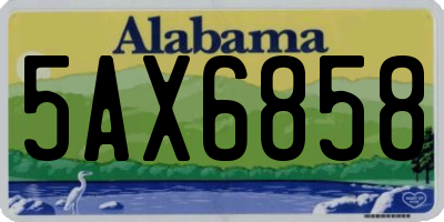 AL license plate 5AX6858