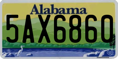 AL license plate 5AX6860