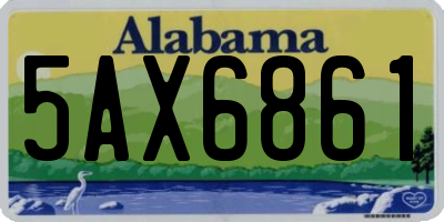 AL license plate 5AX6861