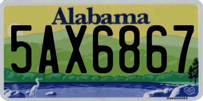 AL license plate 5AX6867