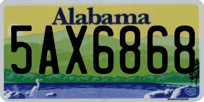 AL license plate 5AX6868