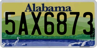 AL license plate 5AX6873