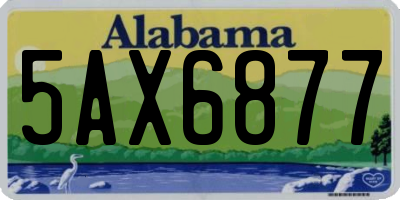 AL license plate 5AX6877