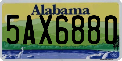 AL license plate 5AX6880