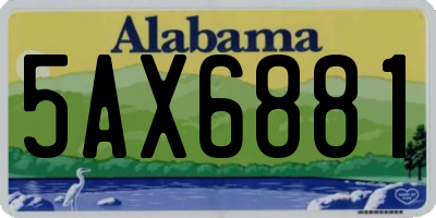 AL license plate 5AX6881