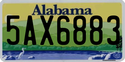AL license plate 5AX6883